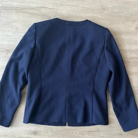 Preston and York Navy Blue Gold Zip Blazer - Picture 8 of 8